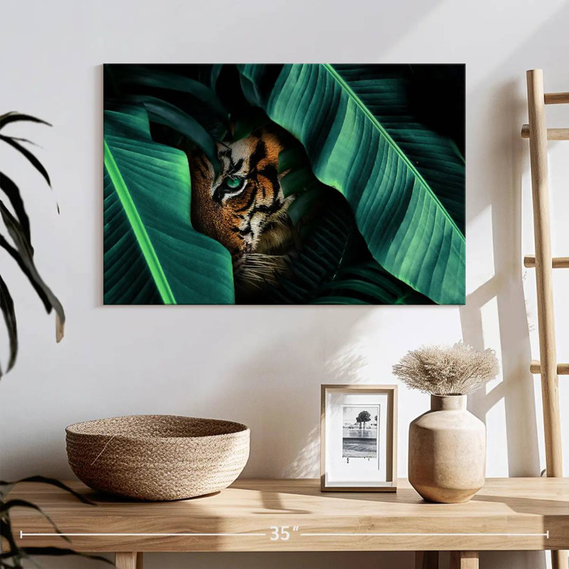 Brampt Hiding Tiger, 34'' H x 51'' W