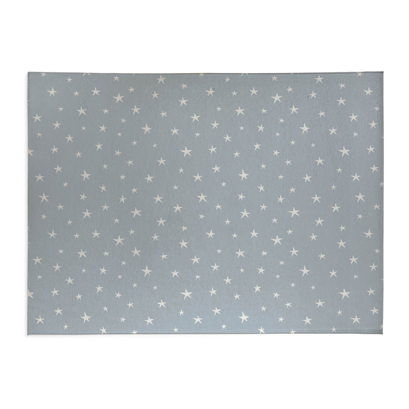 Tapis de cuisine antidérapant Starry Night, Rectangle 4pi x 6 pi, Bleu ardoise