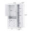 Armoire-penderie moderne blanche avec tiroirs et tablettes