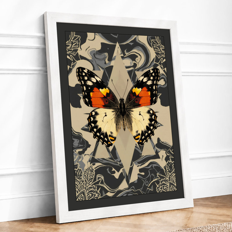 Mirrored Butterflies Eclectic - Print, A4 - 29.7 x 21.0 cm, White