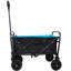 Mini chariot de plage pliable pour le jardinage (noir + bleu)