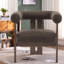 Chaises d'appoint modernes, fauteuil rond en bois de velours compact pour la maison