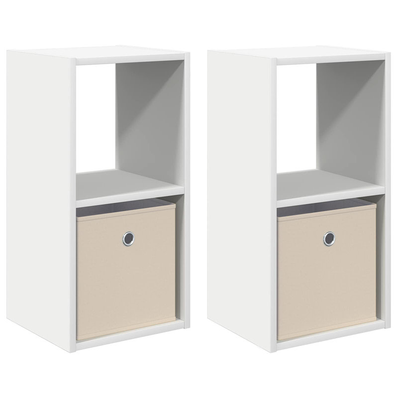 30.5cm W Composite Bedside Table, White