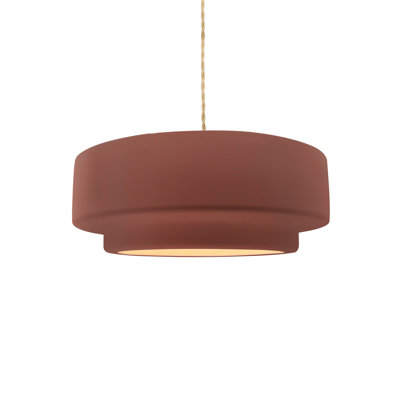 Luminaire suspendu tambour 1 lumière Gela