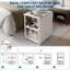 Bureau d'ordinateur pliable à roulettes, table d'écriture mobile et peu encombrante pour bureau à domicile - Étagère de rangement, organisateur latéral, roulettes verrouillables - Blanc-1389628543
