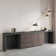 Shelbee Modern Home Office Extendable Desk Up to 135'' with Storage Cabinet and Drawers
