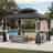 Horizon 10' x 12' Hard Top Gazebo With Solar Self Powered LED Lights, Mosquito Netting and Canopy Hook-108206367-110364335