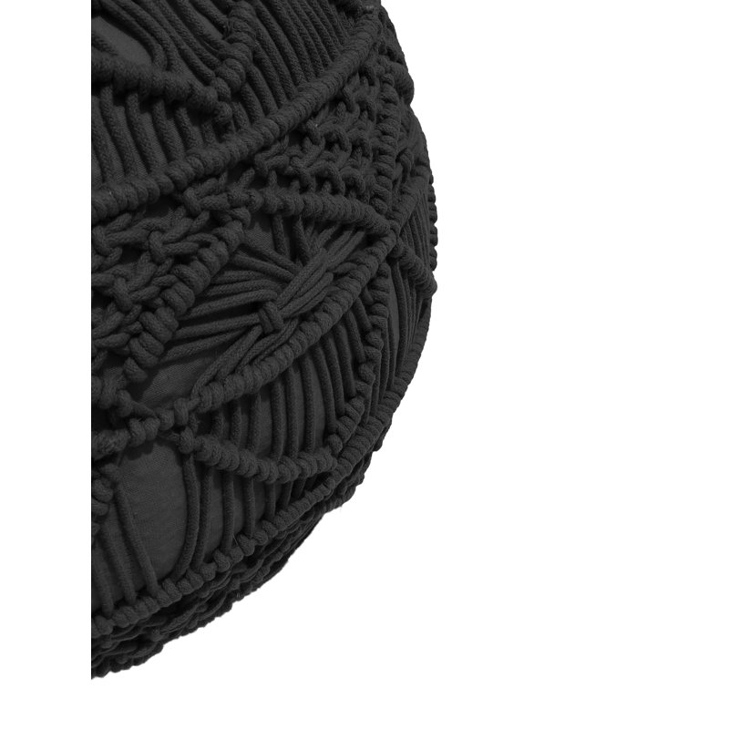 Pouf rond 20 po, Noir, noir, noir, noir