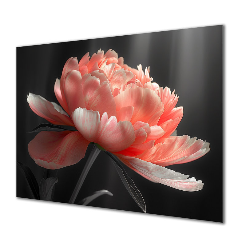 Romantiques roses en cristal pivoines Bloom III - pivoines, impression d'art mural, Sans cadre, H 16 po x l 32 po