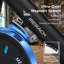 Vélo d'intérieur MERACH, capacité de 300 lb, résistance magnétique silencieuse avec application gratuite et support pour tablette