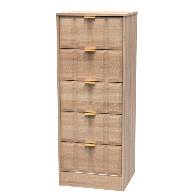 Arnesto 45cm W Manufactured Wood Bedside Table, Bardolino Oak
