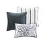 Édredon grand bleu - 100% coton avec motif et coussins décoratifs de taille 270g / m2-117416805