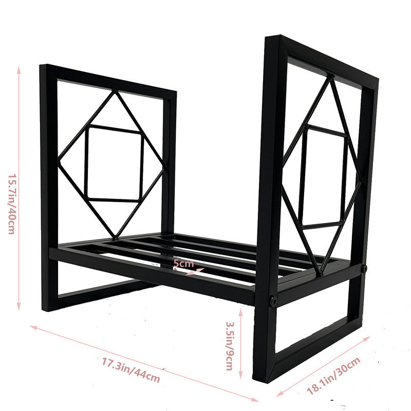 43.9cm W Metal Log Rack