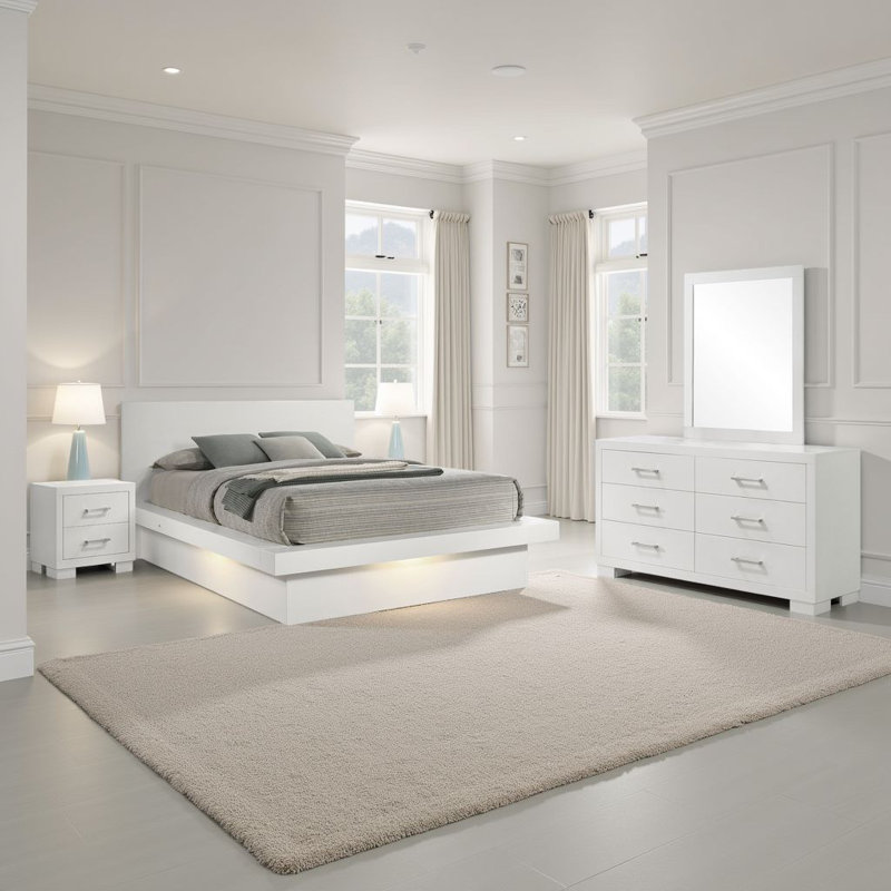 Ensemble de chambre à coucher 4 pièces Bela, Grand lit