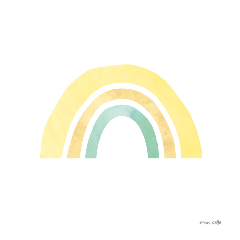 «Pastel Rainbow II» par Ann Kelle, reproduction d'art sur toile tendue, H 30 po x l 30 po, Toile tendue, No