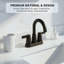 Robinet de lavabo de salle de bain 4 "à 2 poignées avec bec pivotant 360 ° Modern-123030707