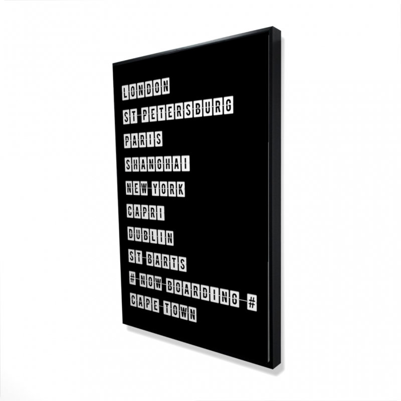 "Table des grandes villes" sur toile