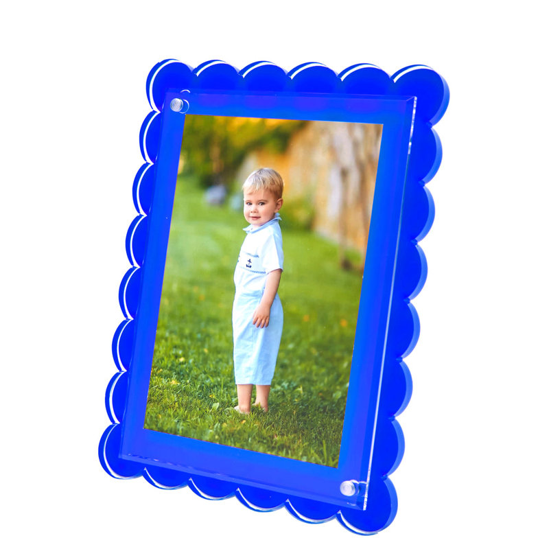 Standard Floater Picture Frame with Mat, Blue