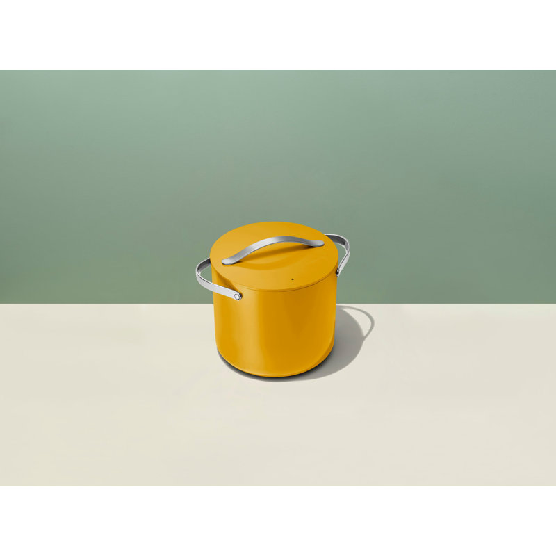 Caraway Nonstick Ceramic Petite Cooker W/ Lid, Marigold, 12 quarts