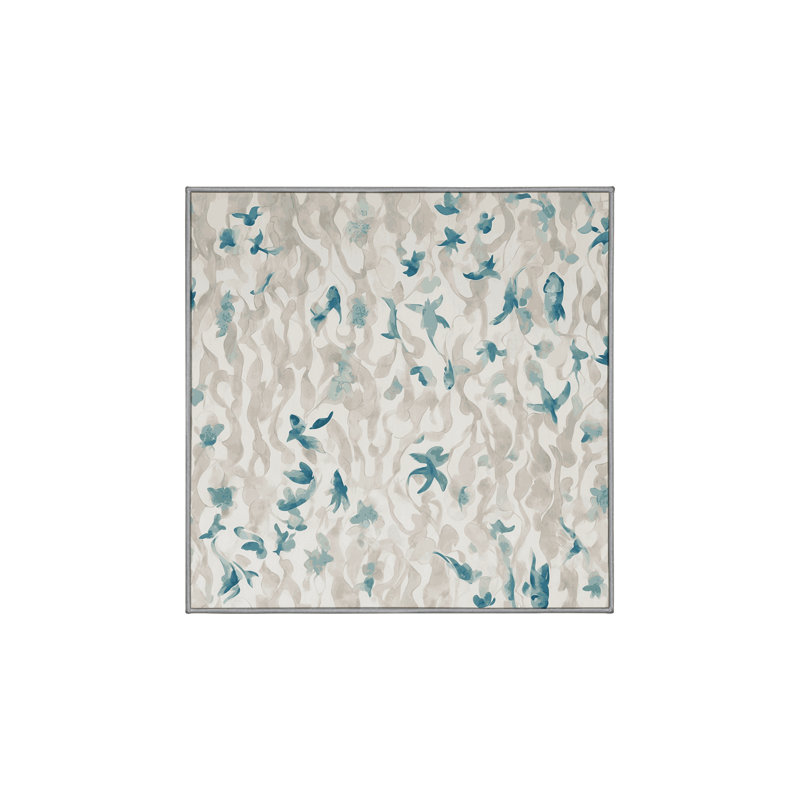 Tapis gris soyeux et moelleux, Carré 3 pi