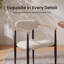 Chaises de salle à manger modernes COLAMY MATRIX, hauteur d'assise standard de 49,5 cm (19,5 po) pour tables de 71 à 76 cm (28 à 30 po), couleur camel, ensemble de 4 ou 6.-132788793-132788795