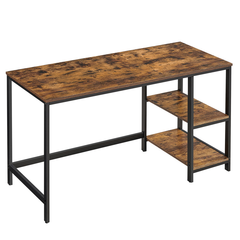 Bureau réversible Robichaux, H 29,5 po x l 55,1 po x P 23,6 po, Brun rustique / noir