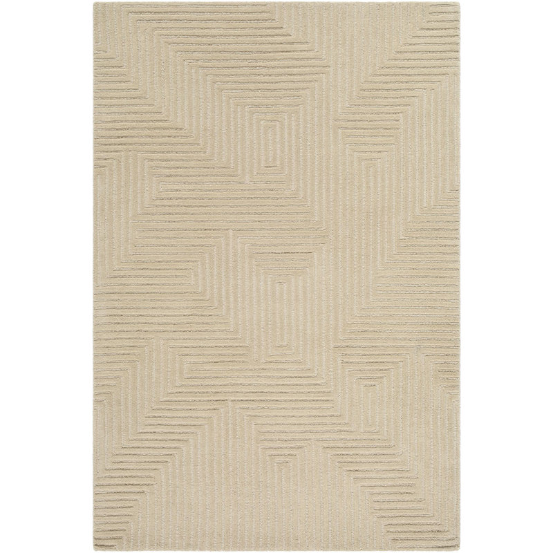 Tapis d'intérieur fait à la main Polk, Rectangle 5 pi x 7 pi 6 po