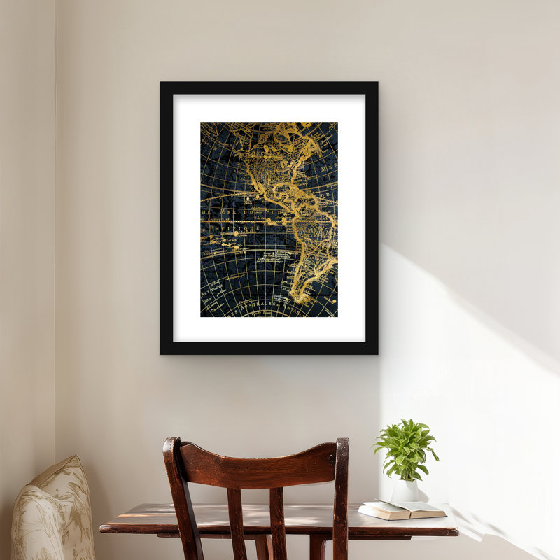 Globe terrestre bleu et marin | Imprimé de décoration homme «Man Cave»