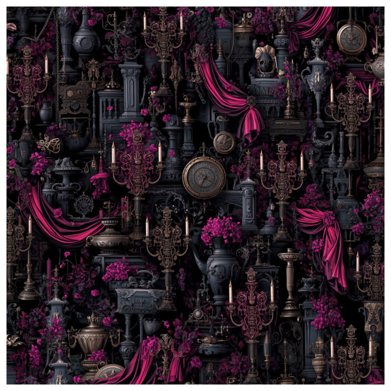 Porte-bougie drapé de style gothique en plusieurs tailles, 12 x 12 pouces