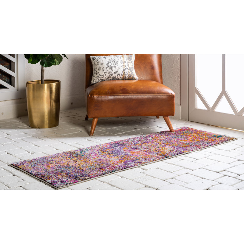 Tapis brun à motif abstrait Sepe