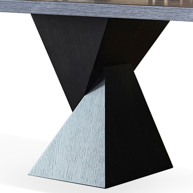 Pieds en acrylique pour le bureau, simples et rectangulaires, Tanné, H 29,53 po x l 94,49 po x P 39,37 po