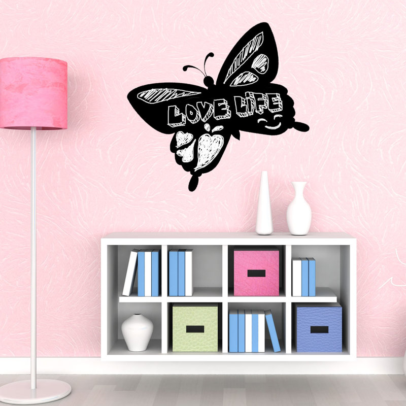 Décalcomanie murale papillon tableau noir Goshen