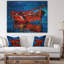« red bateau over the ocean », peinture-34272921-34272922