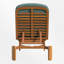 Chaise longue d'extérieur en bois d'acacia avec coussin et dossier réglable-2141036168