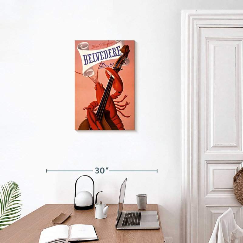 Ketti Lobster jouant du violoncelle, H 24 po x l 16 po