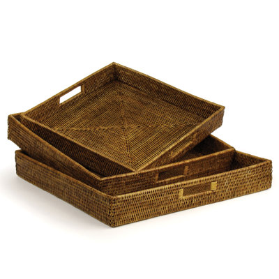 Claretha 3 Piece Serving Tray Set