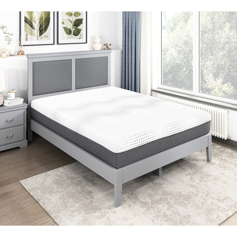 Très grand matelas très confortable en gel et mousse de thé 12 po, Très grand lit
