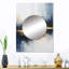 Tempête de marbre bleu et jaune IV - peinture abstraite, miroir mural moderne unique, impression sur métal-79248702