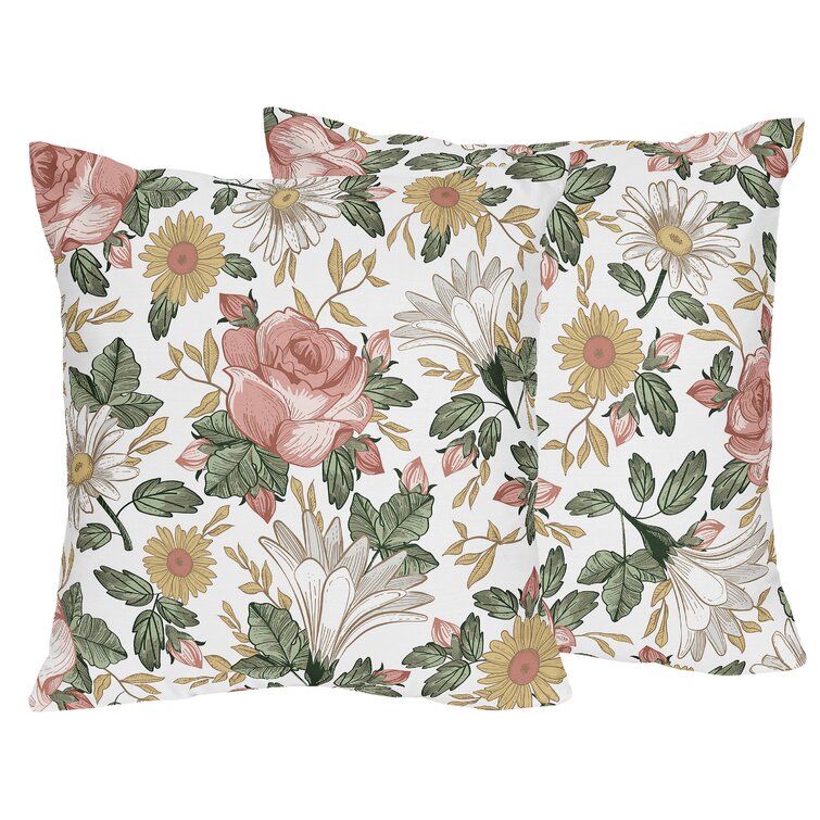 Sweet Jojo Designs Boho Sun White and Pumpkin Collection Decorative Accent Throw Pillows | Set of 2