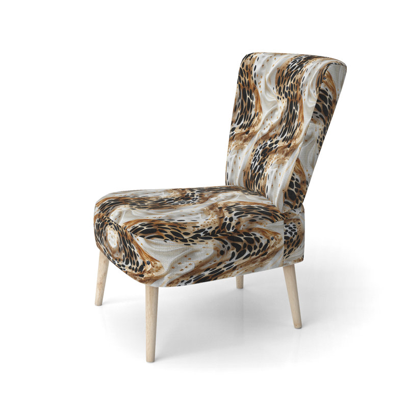 Chaise d'appoint rembourrée moderne noire et dorée Glam Marble