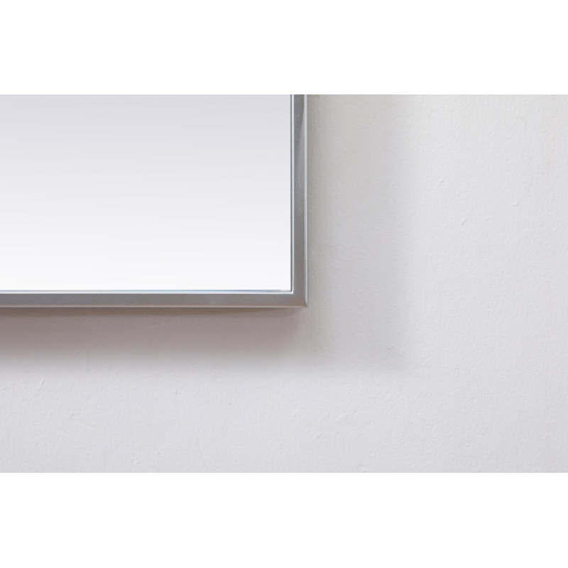 Miroir d'appoint Valparaiso, 48 po x 48 po , Argent