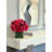 Peony Arrangement in Glass Vase with Grass-244290964