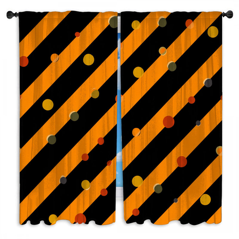 Rideau orange obscurcissant et transparent - 2 panneaux, 56 po x 76 po - 2 panneaux, Transparent
