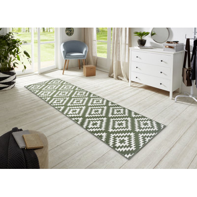 Flatweave Green Rug