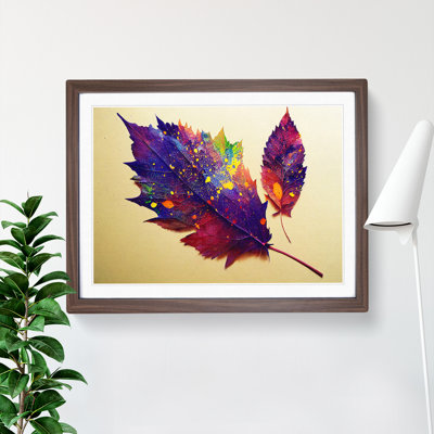 XH1022-6727X Paint Leaf Splash Vol.1 - Single Picture Frame Print