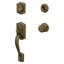 Camelot Handleset with Single Cylinder Deadbolt and Georgian Door Knob and Rosette-1491995534-1492032303-1492031902