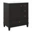 Meuble-lavabo de 30 po avec lavabo simple, armoire de salle de bain moderne avec une porte et une tablette à fermeture douce et trois tiroirs-128646962