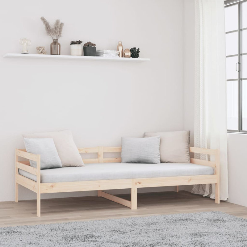 Jhaylen Single (3') Solid Wood Bed, Brown, 85.5 x 203.5cm