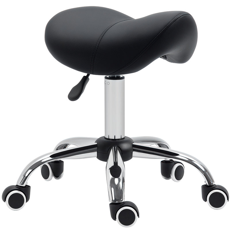 Alpheus Adjustable Height Lab Stool, Black