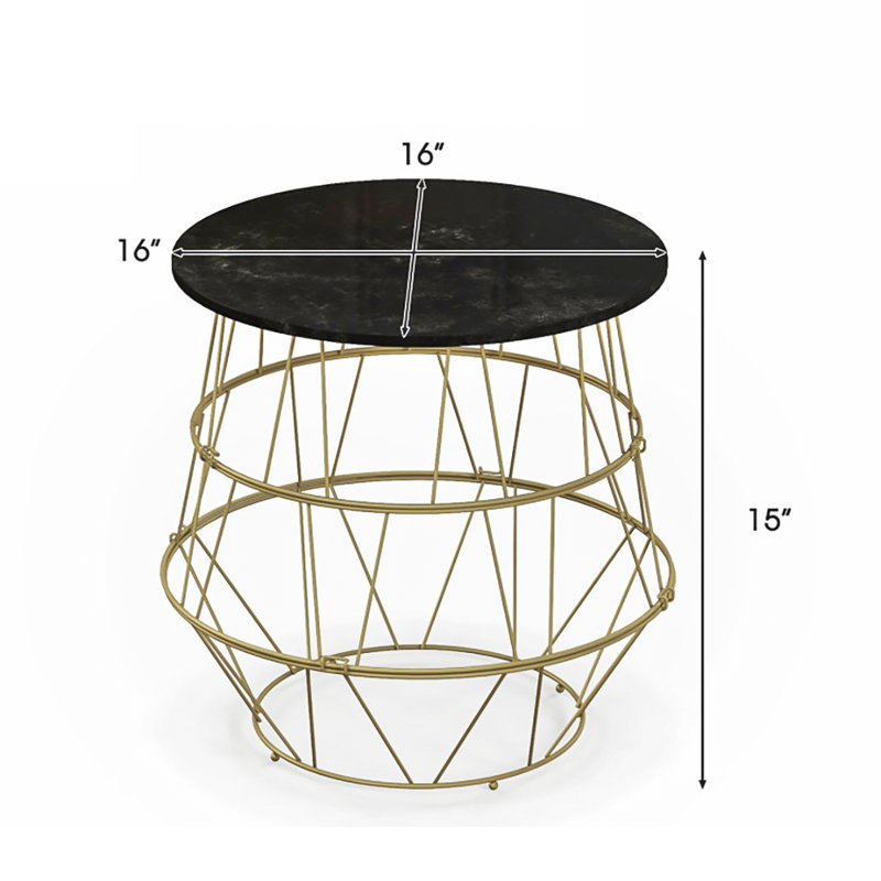 Table de bout avec cadre Gregoria